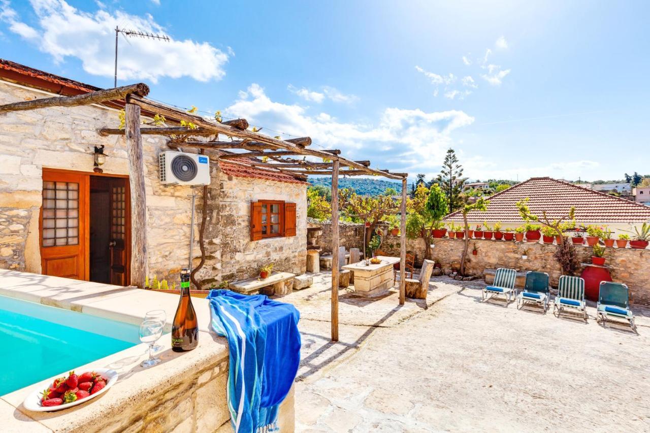 Traditional Home Vereniki With Heated Pool - By Apokoronas Villas Gavalochori Exterior photo